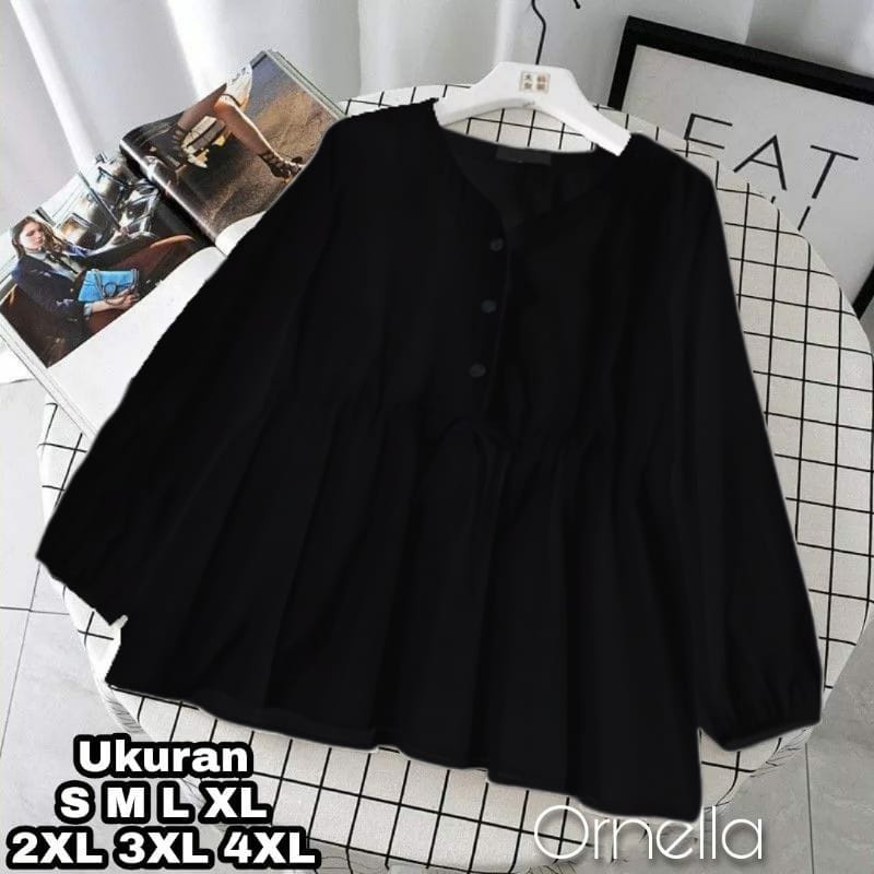 ORNELLA BLOUSE – BAJU ATASAN WANITA BUSUI - BLOUSE OVERSIZE KOREA TERBARU 2022 – PAKAIAN WANITA BLOUSE JUMBO – BAJU BLOUSE WANITA KOREA BIG SIZE – BLUS WANITA -  BLOUSE