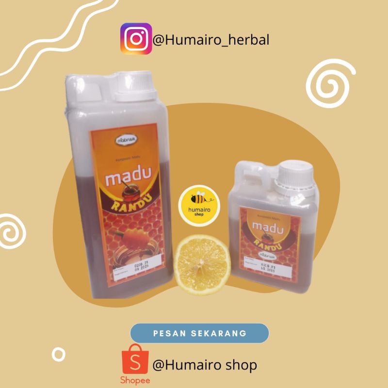 

Madu Randu Madu Bunga Randu Mabruuk 1000 gram ( 1 kg)