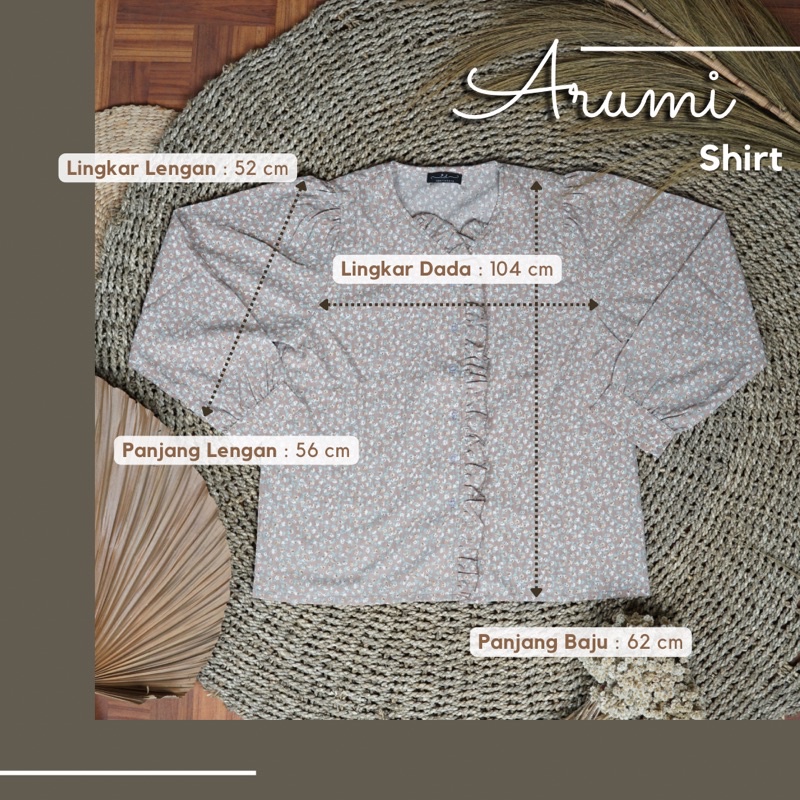 Arumi Narumi shirt Florsit Pattern by idellstore • Kemeja Bunga Ala korea