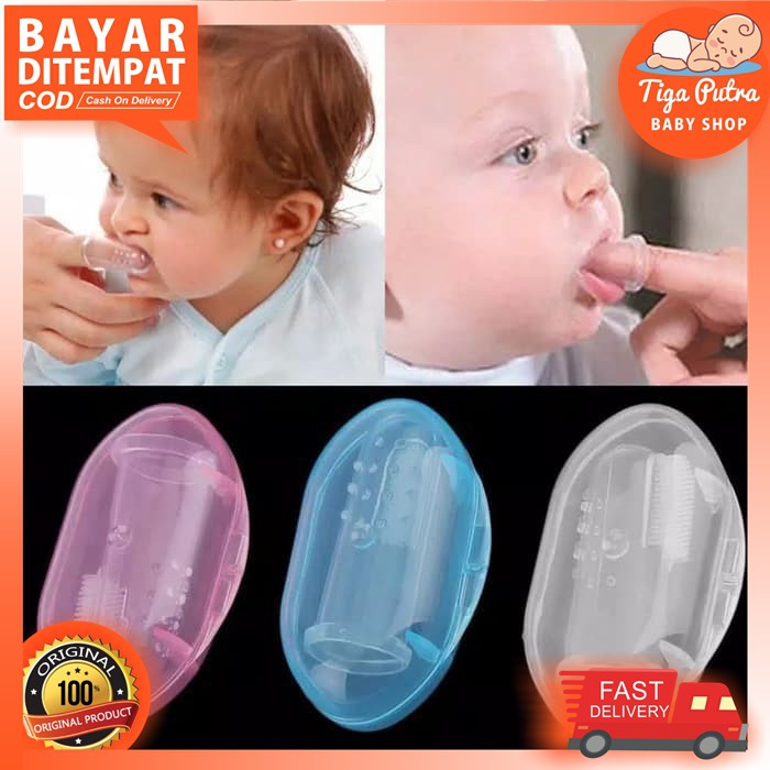 SIKAT LIDAH BAYI / SIKAT GIGI GUSI BAYI / FINGER TOOTH BRUSH PEMBERSIH LIDAH GIGI BAYI SILIKON