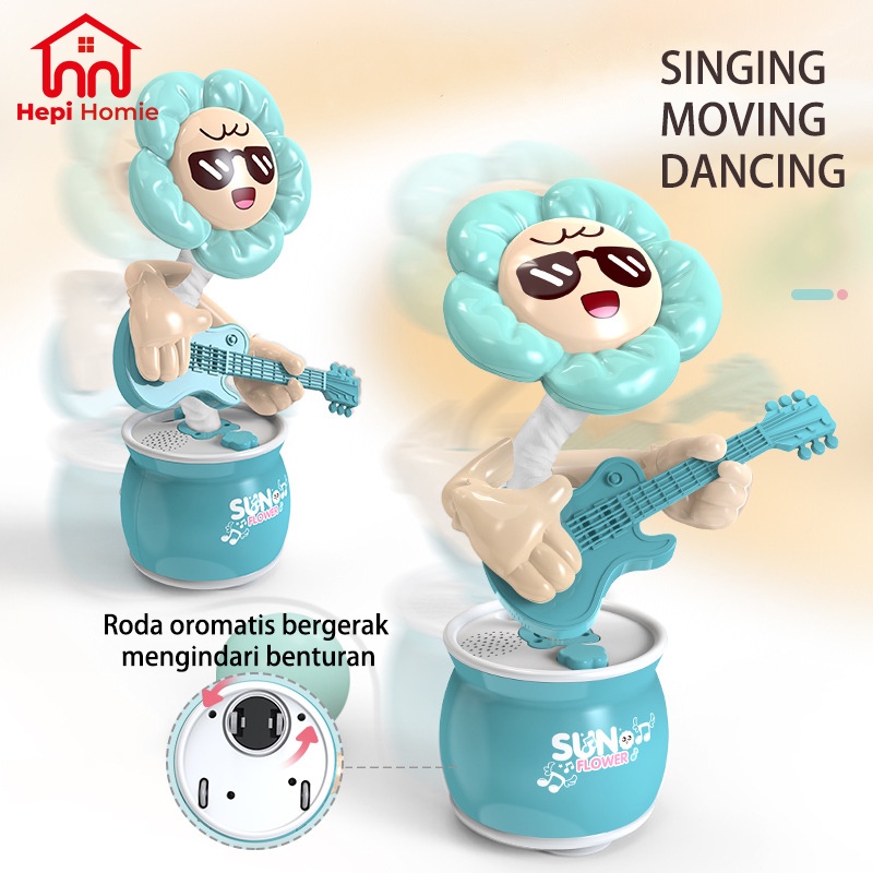 [HH] CACTUS TOY DANCE DANCING LED / BONEKA KAKTUS PINTAR JOGET GOYANG MENARI NGOMONG REKAM BICARA