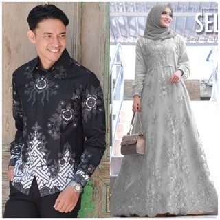 Maura Couple - Sania Ruffle Batik Couple Ndoro jowi DNT Garansi Termurah Shopee - selma