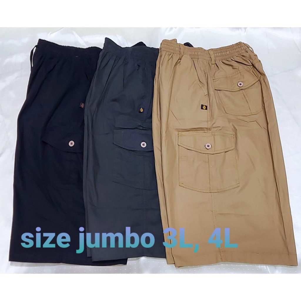 celana pendek santai pria super Jumbo/celana pendek pria katun murah/celana pendek pria 7/8 jumbo