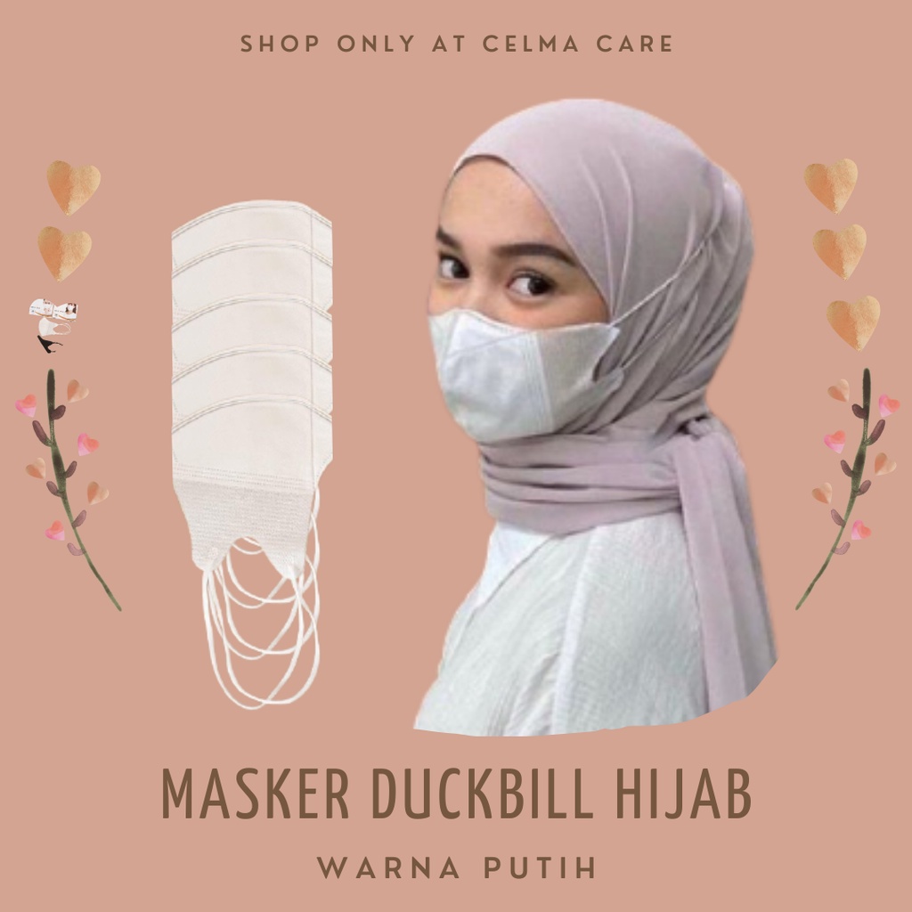MASKER DUCKBILL HIJAB | MIRIP SENSI | MASKER NON MEDIS HIJAB HEADLOOP | MASKER CORONA | MASKER MULUT