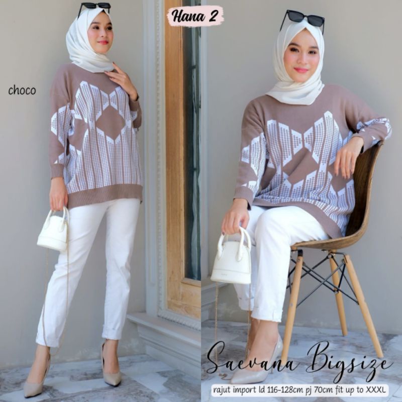 SAEVANA BIG SIZE BLOUSE RAJUT by HANA