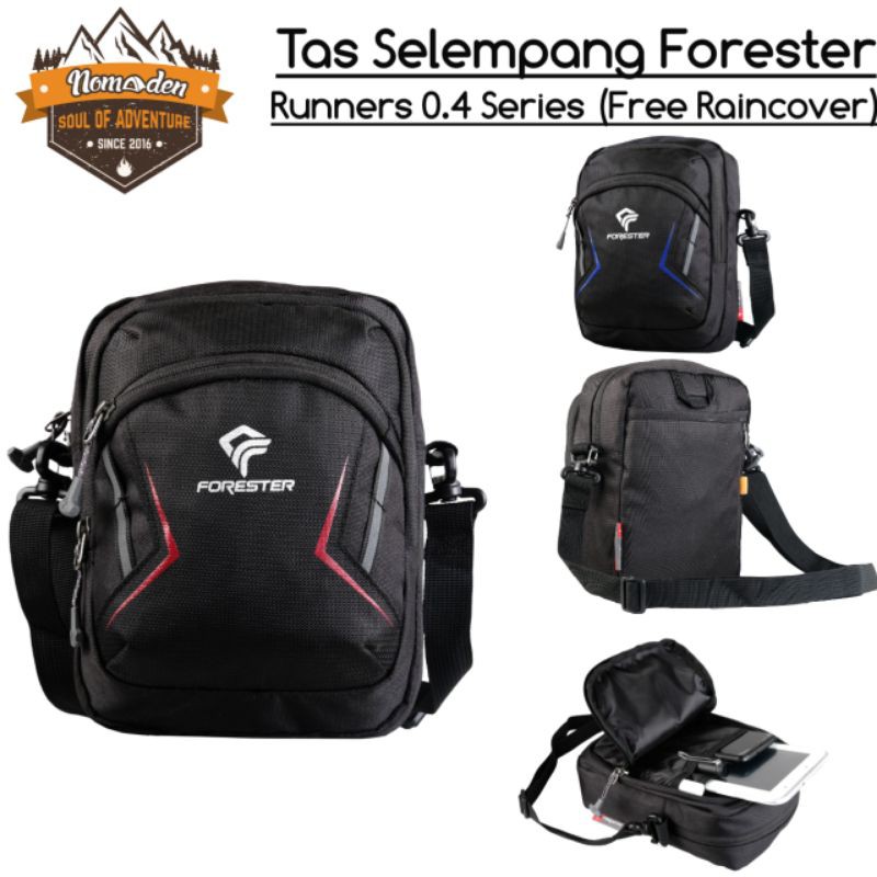 Tas Selempang Travel Pouch Forester Runners 0.4 FREE RAINCOVER