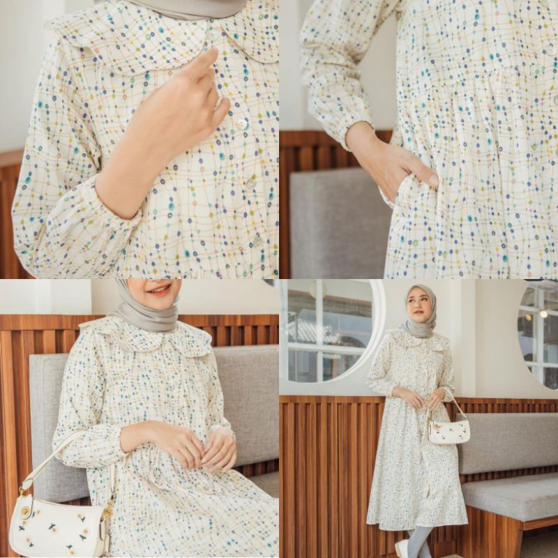 Jessey Midi Dress by Geulis warna sand