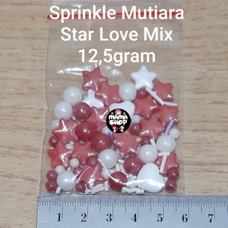 Spikle Trimit Sprinkle Hiasan Kue Cupcake Cakepop Bulat Star Mickey Mata Mutiara Pearl Gold Silver