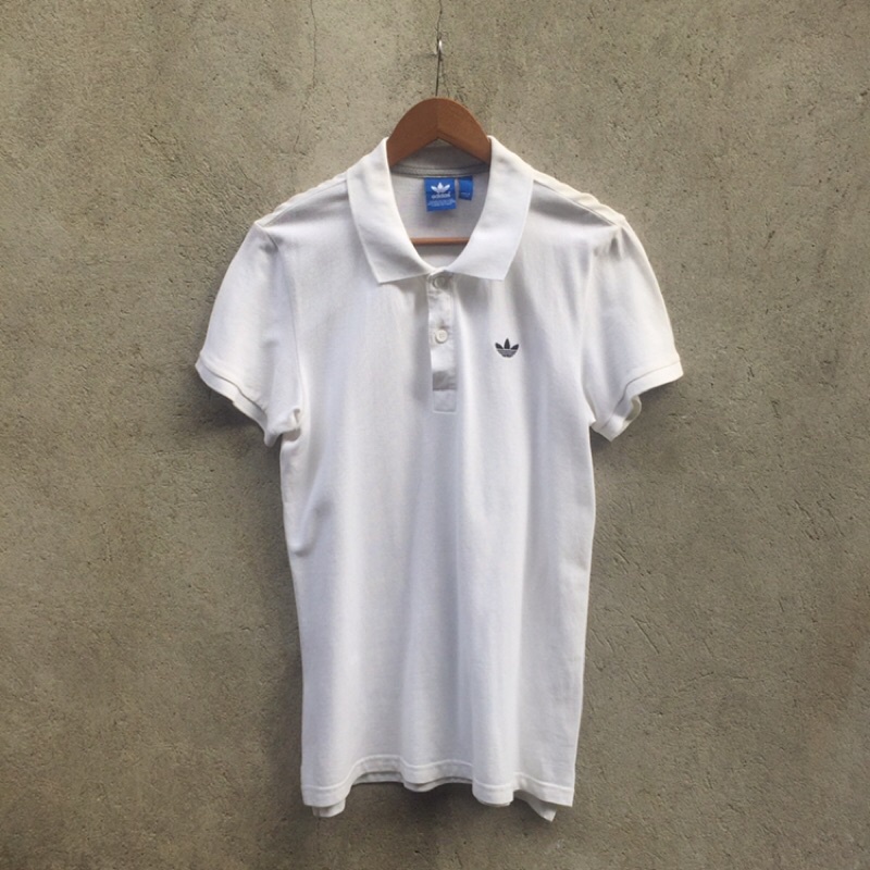 Polo Shirt ADIDAS FIREBIRD putih bersih size L 100% original