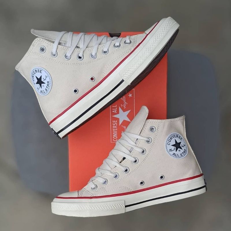 [BISA COD] SEPATU CONVERSE 70'S HIGH BEIGIE WHITE MILK  PREMIUM