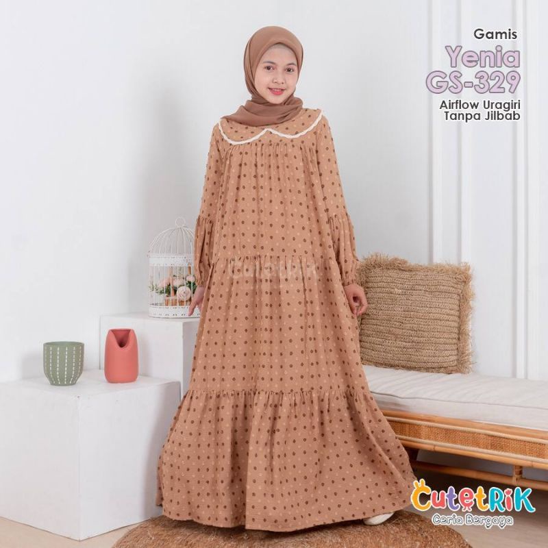 Gamis anak cutetrik terbaru / gamis remaja / gamis yenia cutetrik