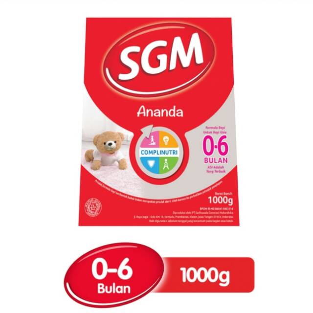 SUSU SGM 0 - 6 bulan 1000gram