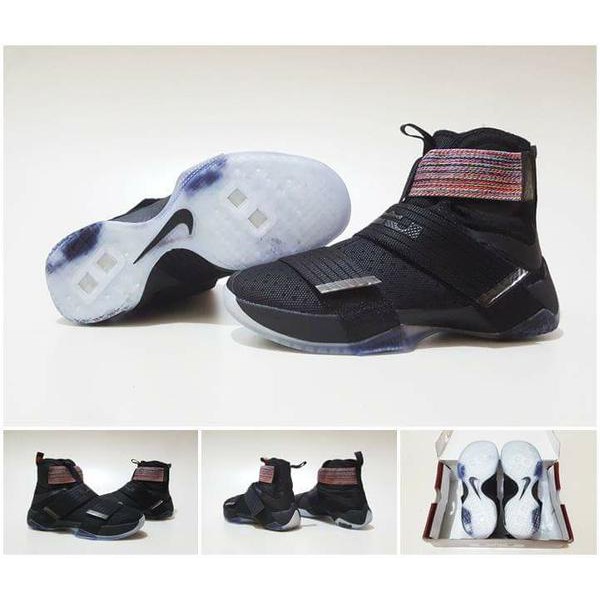 Sepatu Basket KuliahSepatu Basket Nike Lebron Zoom Soldier 10 Unlimited Black