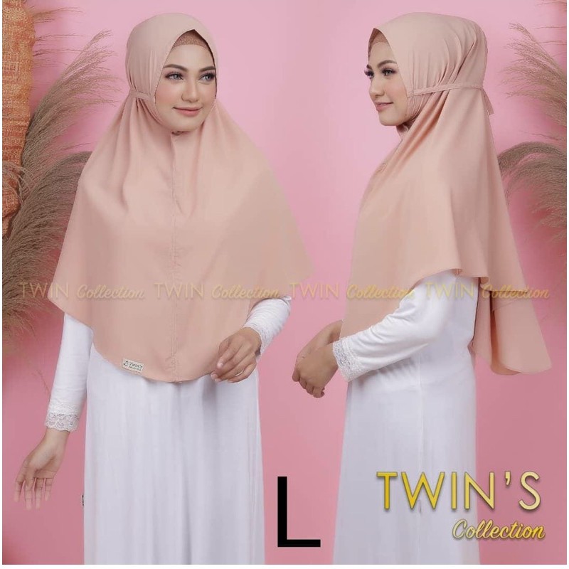 SALE CUCI GUDANG TWINS | Khimar MARYAM size L Diamond Twins