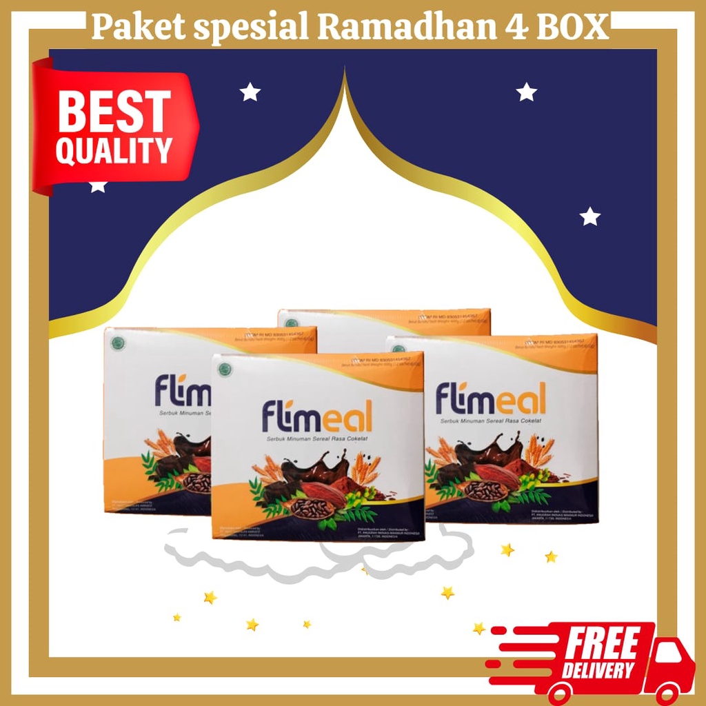 

4 BOX FLIMEAL BERGARANSI!!! Flimeal Minuman Sereal Menurunkan Berat Badan Herbal Istana