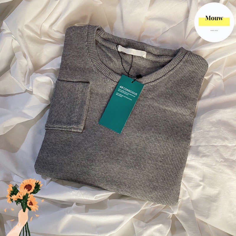 RIB Premium - Baju Lengan Panjang Bahan Rib - Basic Long Sleeve #91 Gray Style