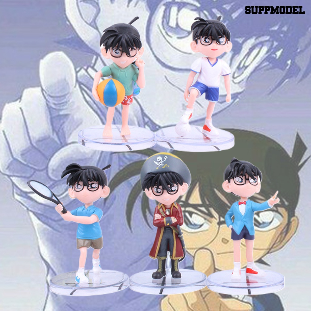 5 Pcs Action Figure Detektif Conan Tahan Karat Untuk Dekorasi