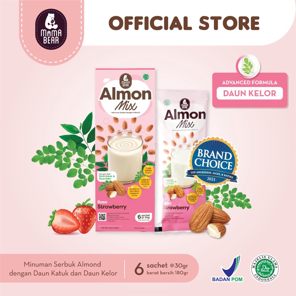 MamaBear Almon Mix Pelancar Asi / Mama Bear AlmonMix Asi Booster dengan kandungan daun katuk