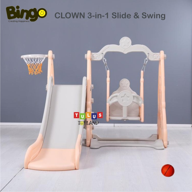 Perosotan Ayunan Bingo CLOWN / KUB 3in1 Slide Swing Basket 3 in 1 Mainan Anak Murah