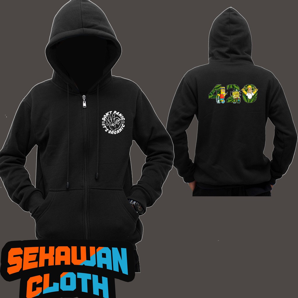 JAKET HOODIE ZIPPER 420 CARTOON
