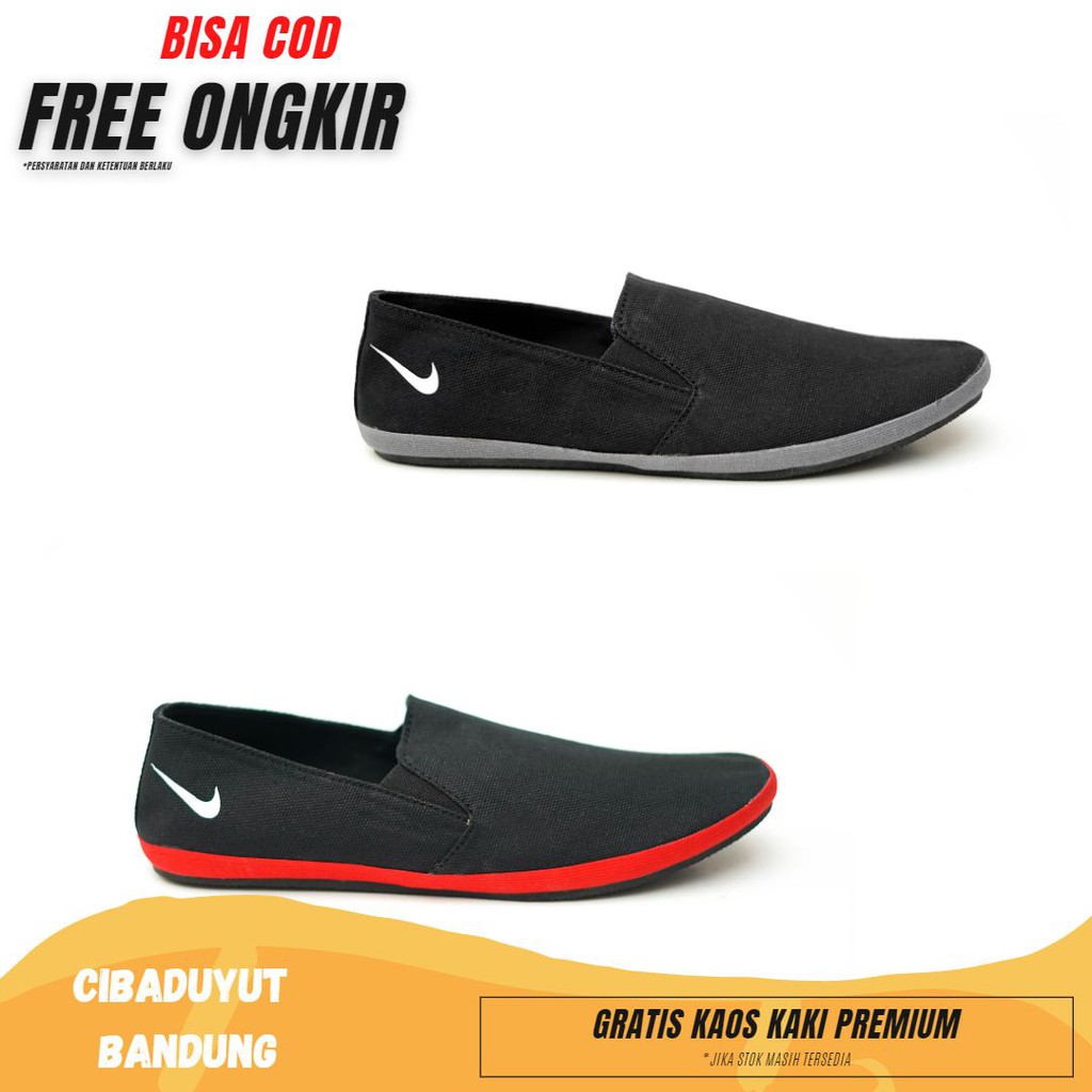 CBY  NIKE kanvas sepatu slip on sepatu kasual sepatu slop sepatu pria sepatu kanvas