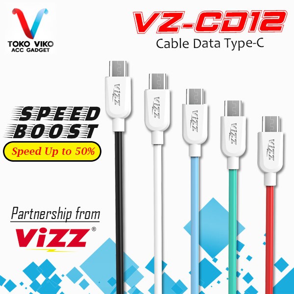 Vizz VZ-CD12 Kabel Data Type-C Powerfull Fast Charge Cable Original