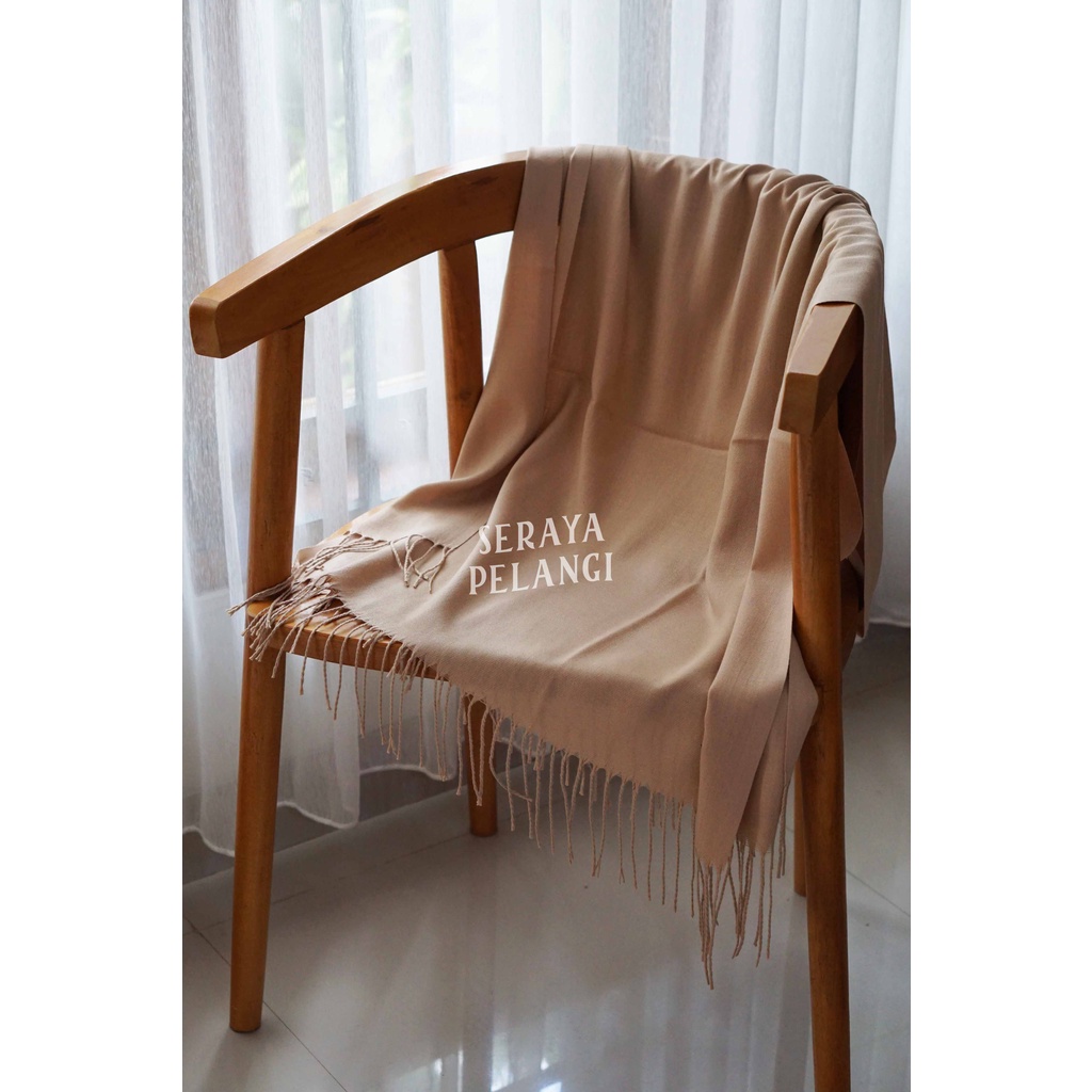 Pashmina Cashmere PREMIUM Polos | Selendang | Scarf | Syal | Shawl | Wraps | Pasmina Kashmir | Souvenir | Hadiah Ulang Tahun | Birthday Gift | Aksesoris Fashion Wanita | Import Quality | Grosir Murah