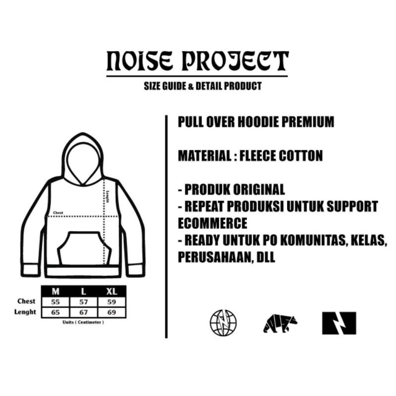 Hoodie Original Noise Project COLLEGE