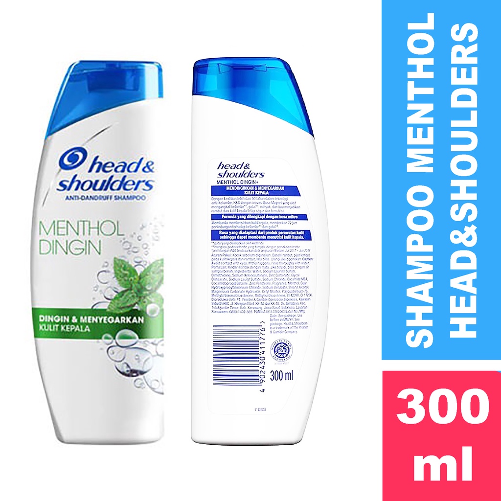 Bisa COD Head &amp; Shoulders Menthol Dingin &amp; Bersih Harum 300ML