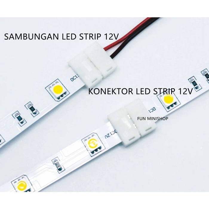 SAMBUNGAN LED STRIP 12V KONEKTOR LED STRIP 2835 5050 KLIP STRIP LED 8MM