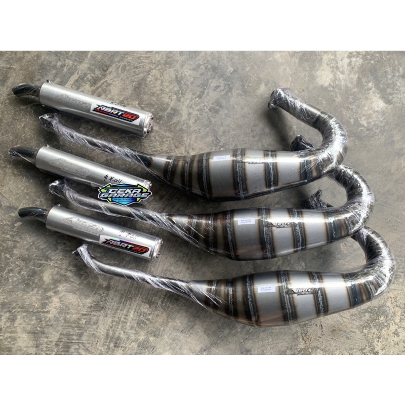 knalpot abrt20 2T ninja 150 R/RR/SS,Knalpot Abrt 2T original lambung 41 ninja frame std-knalpot abrt