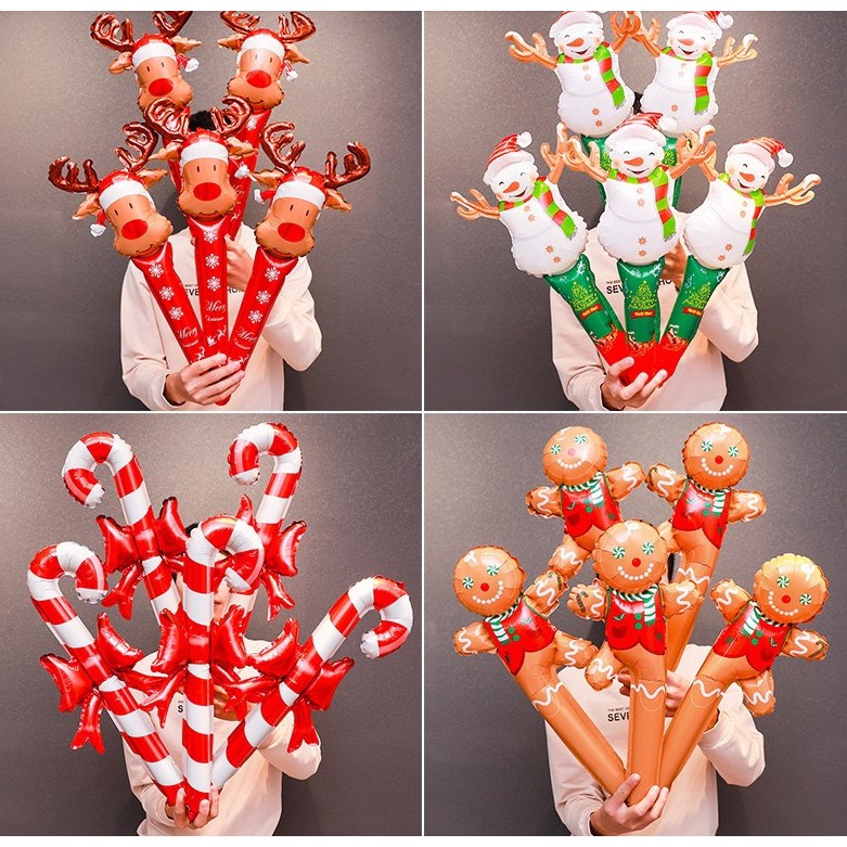 [Harga Grosir]Balon Foil Tiup Bentuk Snowman Ukuran 24 Inch Untuk Dekorasi Natal/Hot Sale