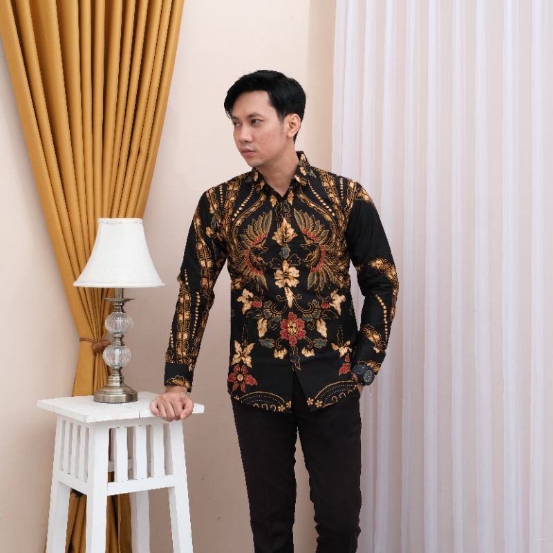 Kemeja Batik Pria Lengan Panjang Prabuseno Batik Alisan Batik Premium Batik Solo Premium MTF05