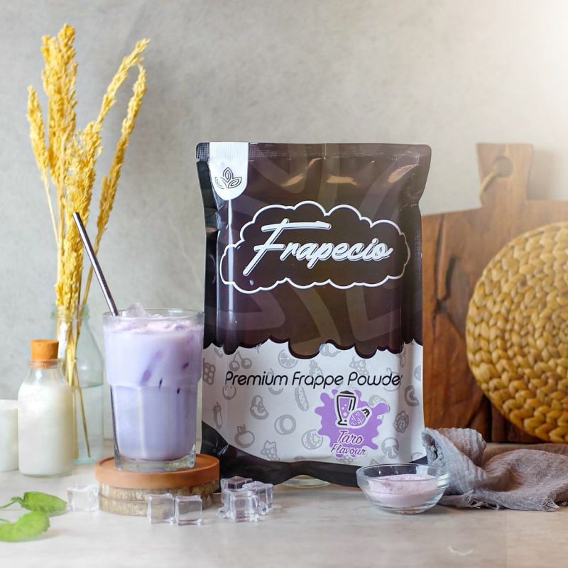 

PROMO PREMIUM POWDER DRINK/BUBUK MINUMAN KEKINIAN FRAPECIO TARO FLAVOUR