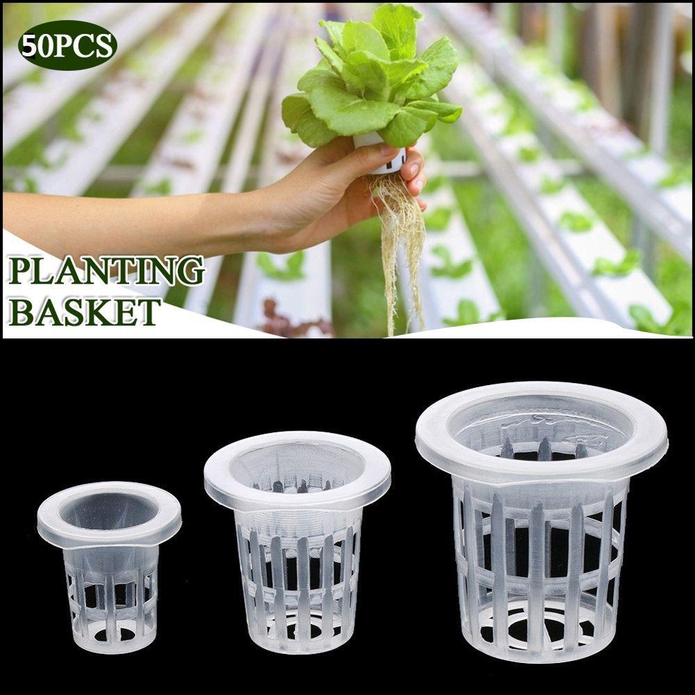 REBUY Mesh Pot Kloning Sayuran Tanam Grow Perlengkapan Taman Koloniisasi Keranjang Tanaman Tanpa Tanah