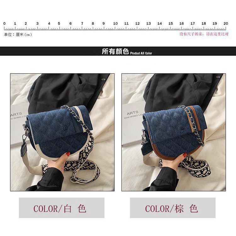 BJ15357 - BLUEBROWN/BLUEWHITE - TAS WANITA FASHION IMPORT MODIS ELEGAN TERMURAH TERLARIS TERBARU BAGSTORE JAKARTA TAS BATAM EL5357