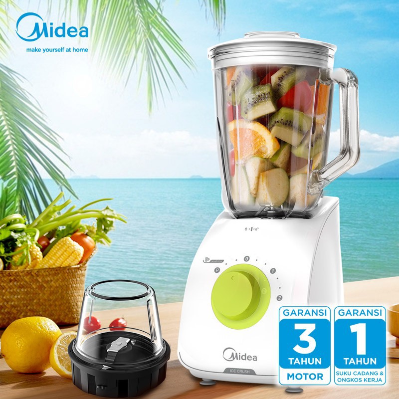 Midea Blender 2 in 1 1.5 Liter ( Midea BLG-1501) - Blender Kaca 2in1 GARANSI RESMI BLG 1501
