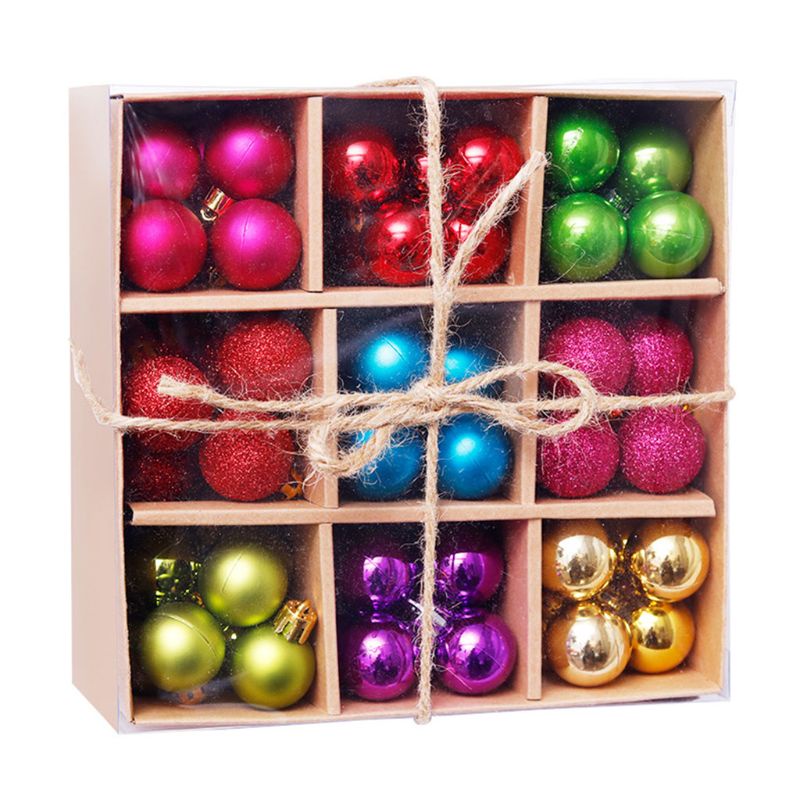 1 Kotak / 99pcs Ornamen Bola Ukuran 3cm Untuk Dekorasi Pohon Natal