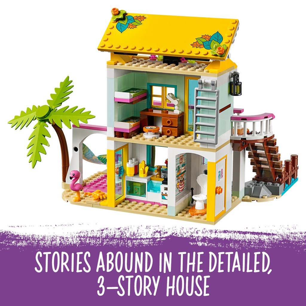 Lego Friends 41428 Beach House 444 Buah Mainan Anak Balok Susun Kreatif Rumah Pantai 6 Tahun Shopee Indonesia