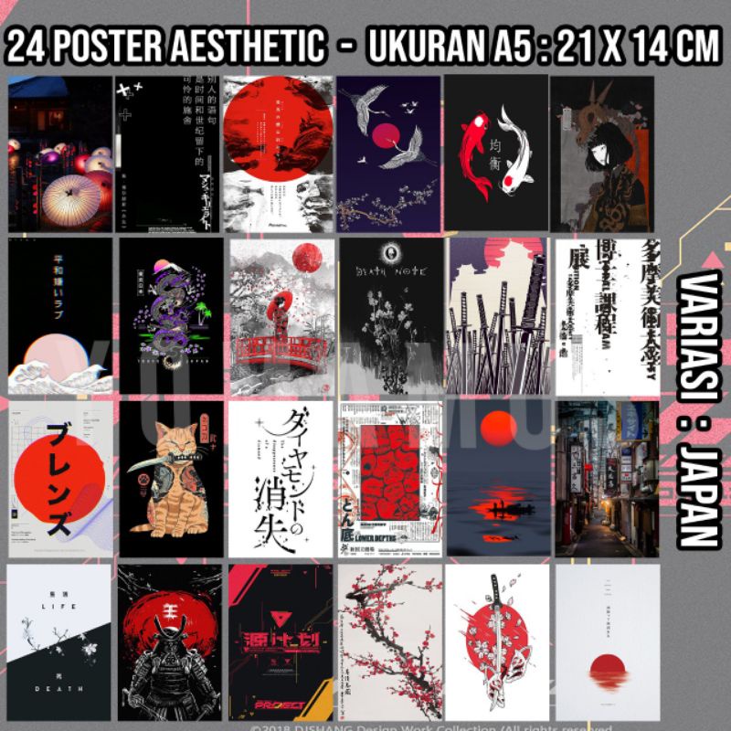 [24 POSTER] COD // POSTER AESTHETIC MURAH // POSTER DINDING KAMAR AESTETIK COWOK CEWEK // POSTER BAND MUSIK // POSTER WALL DECOR PURPLE POSTER / BLACK WHITE / MANGA-7