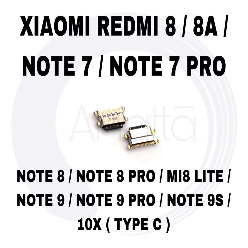 KONEKTOR CAS CHARGER XIAOMI REDMI 8 8A NOTE 7 8 9 9S 10X PRO MI8 LITE - CON TC CHARGING PORT