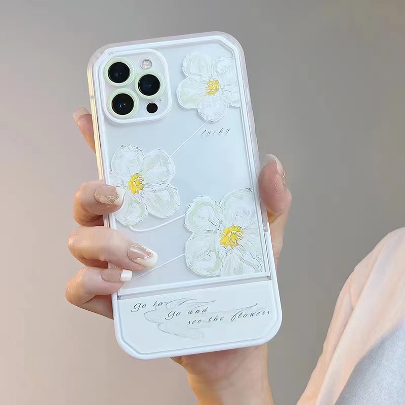 Soft Case Silikon TPU Transparan Motif Bunga Untuk iPhone 13 12 11 10 Pro XS Max X XR 8 7 6 6S Plus SE 2020