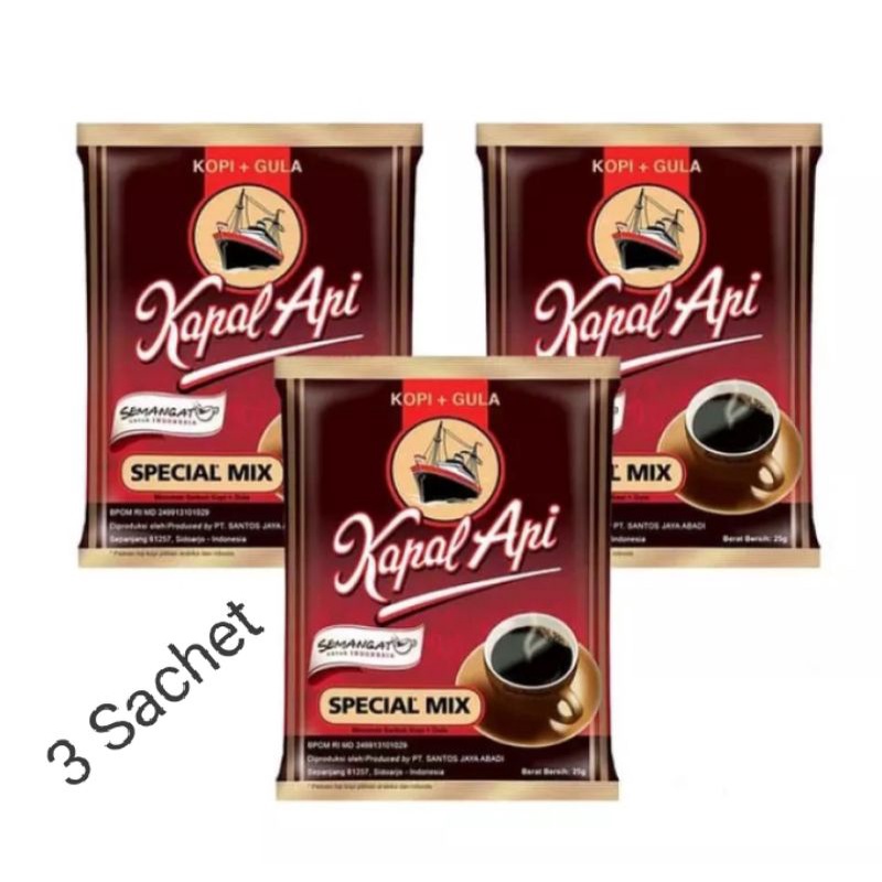 

Kopi Kapal Api Special Mix Isi 3 Sachet