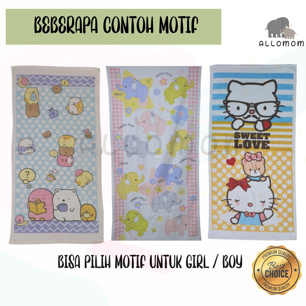 [BEST SELLER] PREMIUM HANDUK BAYI / BABY TOWEL / HANDUK MANDI GULL LEMBUT HALUS 100% KATUN MOTIF LUCU