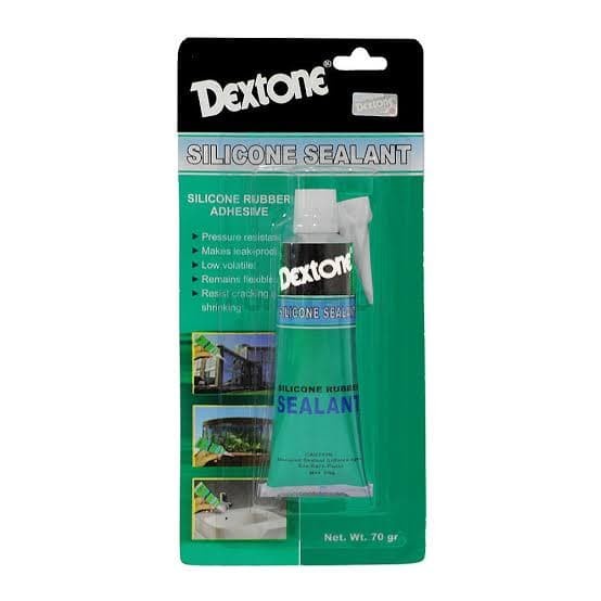 

Lem Kaca Sillicone Sealant Besar Dextone 70 gr / LEM SEALANT KACA 70GR / LEM KACA AQUARIUM BESAR