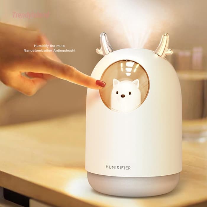 Humidifier Diffuser Beruang Cat Planet Ultrasonic Pelembab Ruangan Led