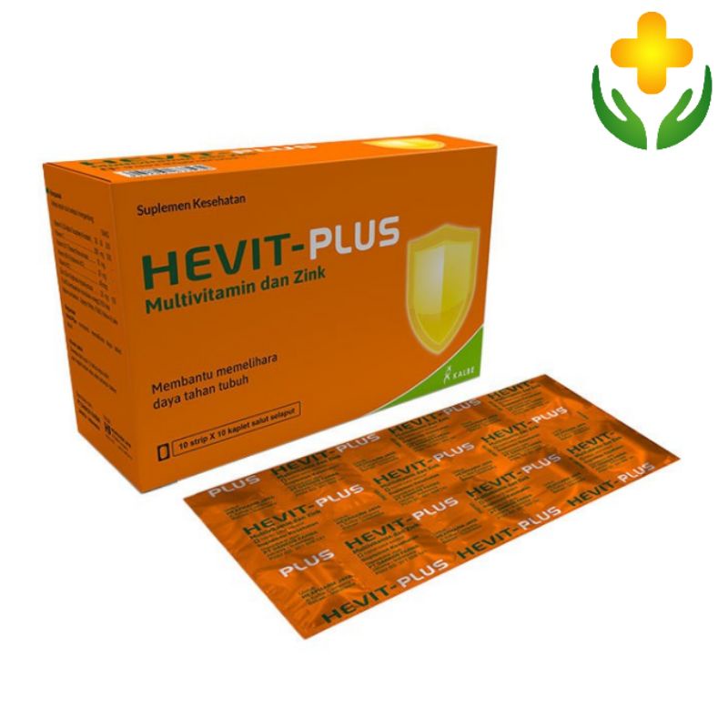 Hevit Plus 10 Tablet Multivitamin Zinc Vitamin Kekebalan Tubuh