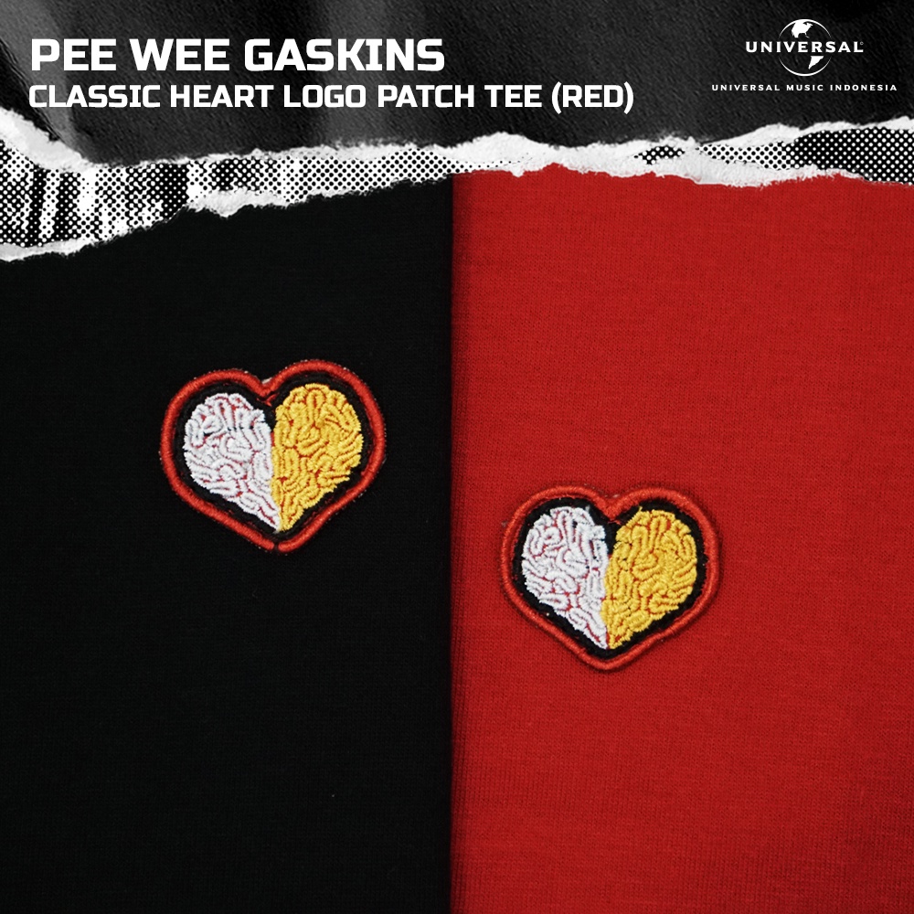 Pee Wee Gaskins - Classic Heart Logo Patch Tee (Red)