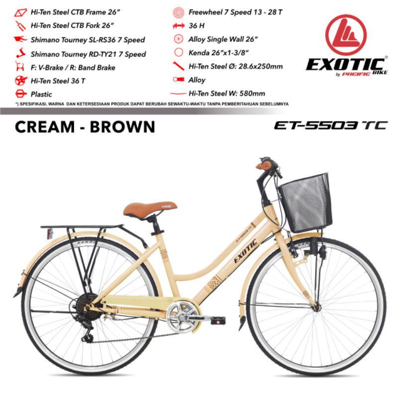 sepeda mini keranjang dewasa/bicycle CTB exotic 26inch tc5503