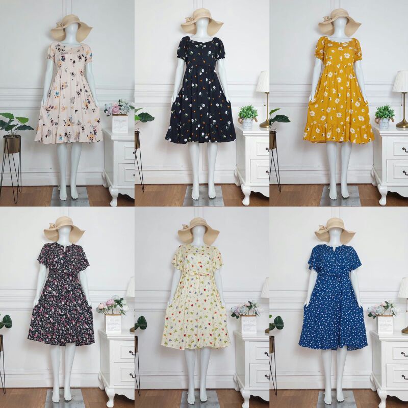 Daster / Daster Busui/Daster Jumbo/Daster pendek/Homedress Busui/Daster A Line/Sunny Dress/Daster bu